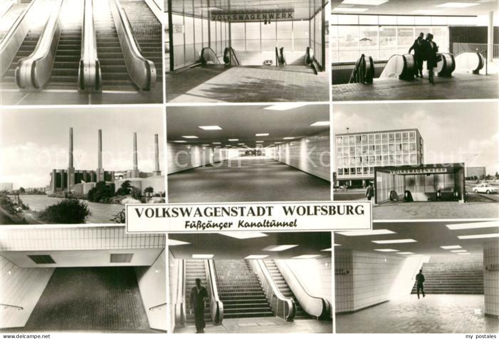 WOLFSBURG Niedersachsen Fussgaenger Kanaltunnel