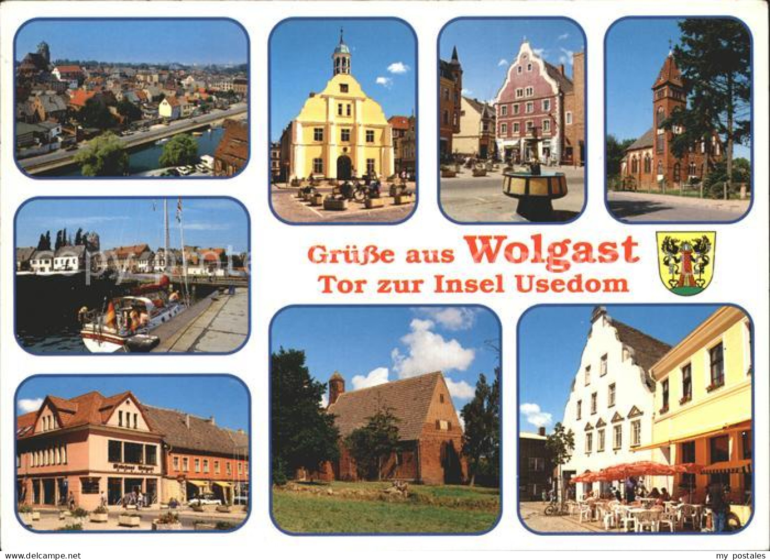 Wolgast Mecklenburg-Vorpommern Cafe Kirche Hafen