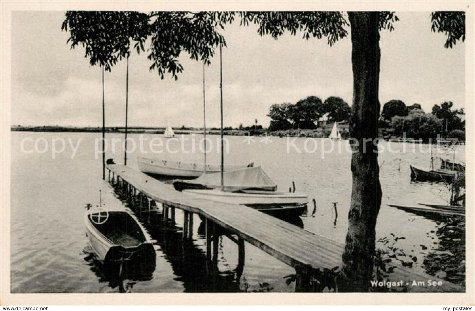 Wolgast Mecklenburg-Vorpommern See Bootsanlegestelle