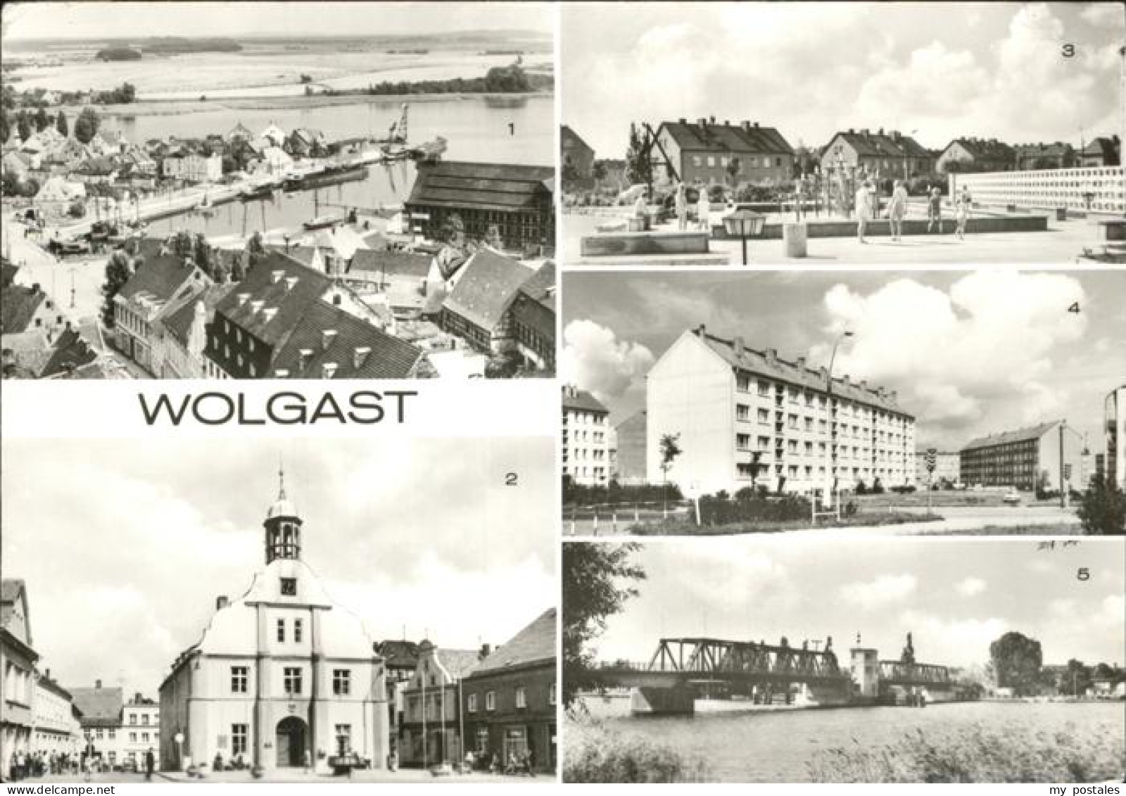 Wolgast Rathaus Hafen Peene Bruecke