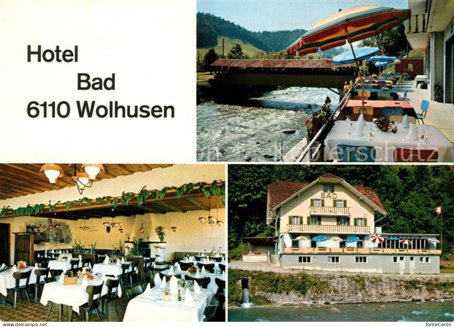 Wolhusen Hotel Bad Wolhusen Terrasse Gastraum