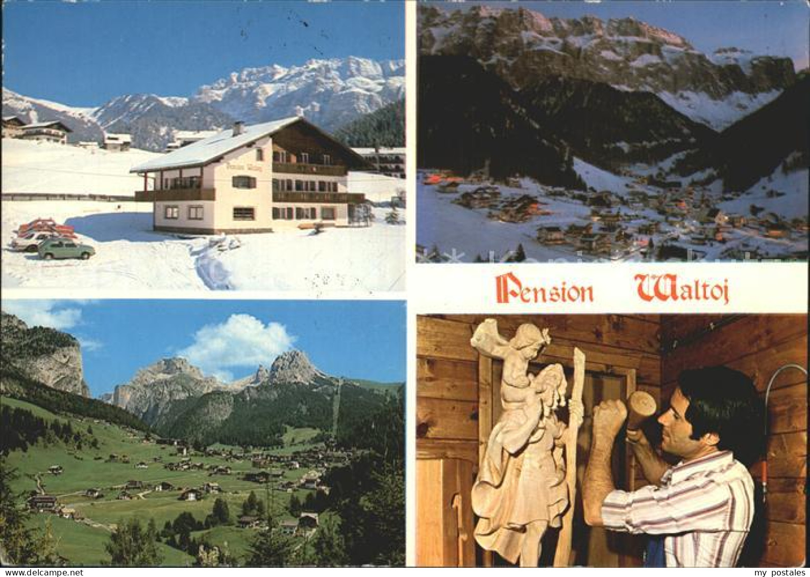 Wolkenstein Groeden Pension Waltoi Holzschnitzer Kasslater Adolf