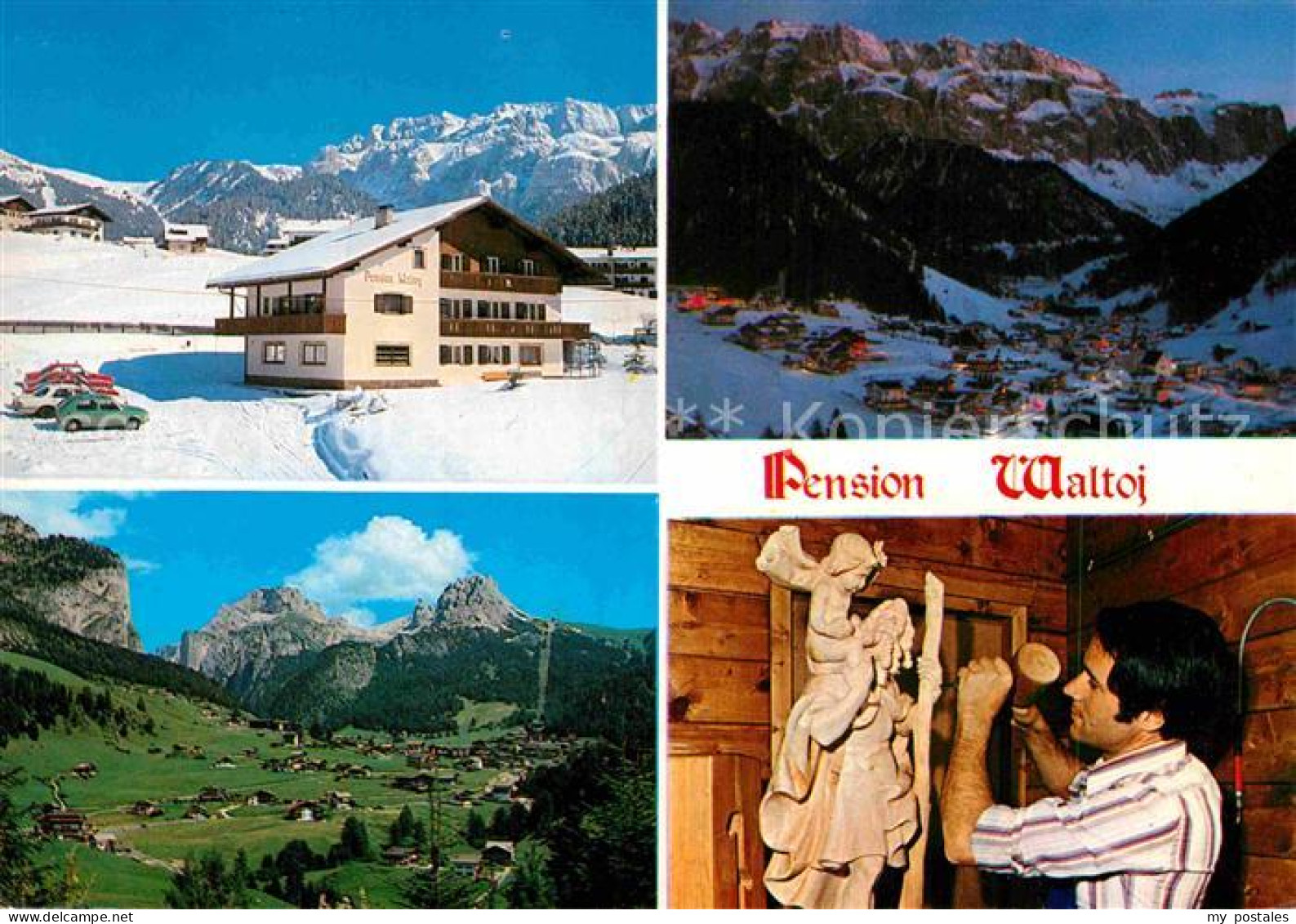 Wolkenstein Groeden Pension Waltoy Holzschnitzer