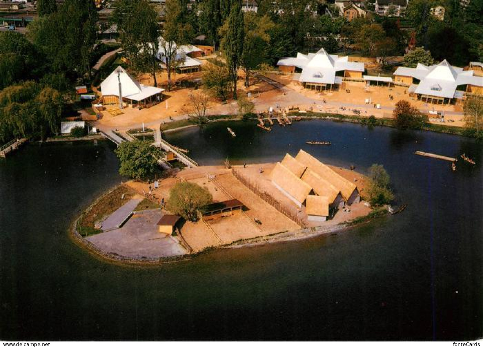 Wollishofen ZH Pfahlbauland Fliegeraufnahme