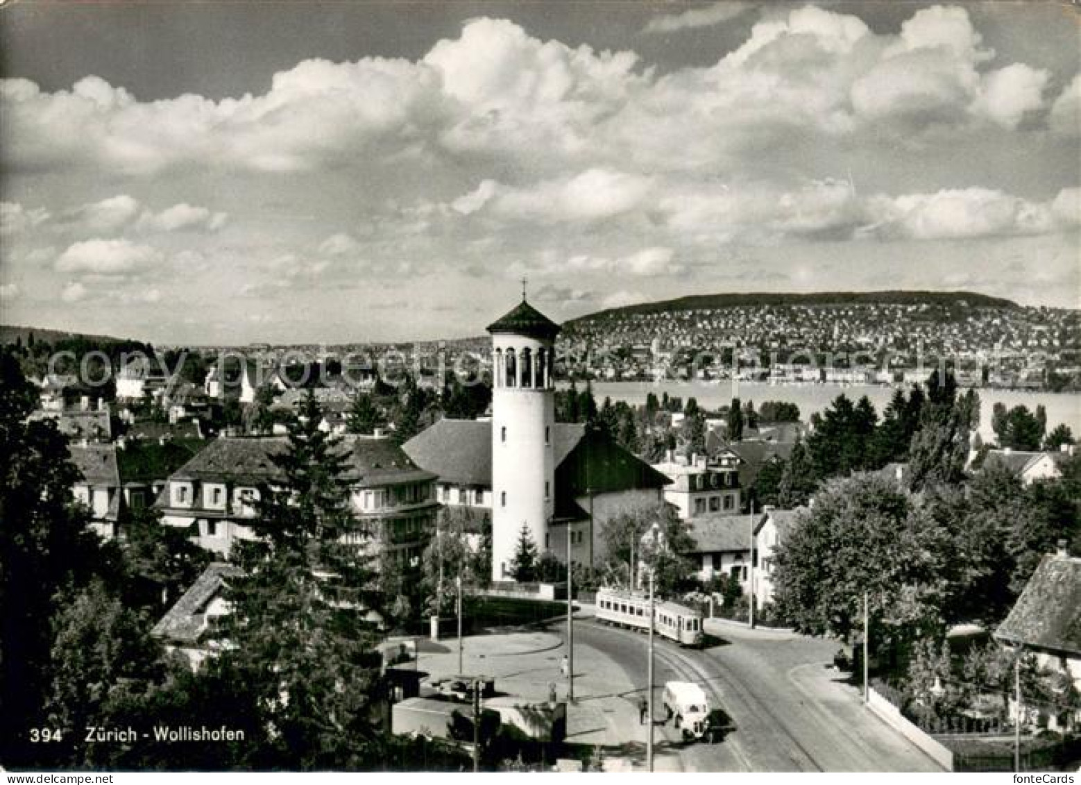 Wollishofen ZH Teilansicht m. See-Blick