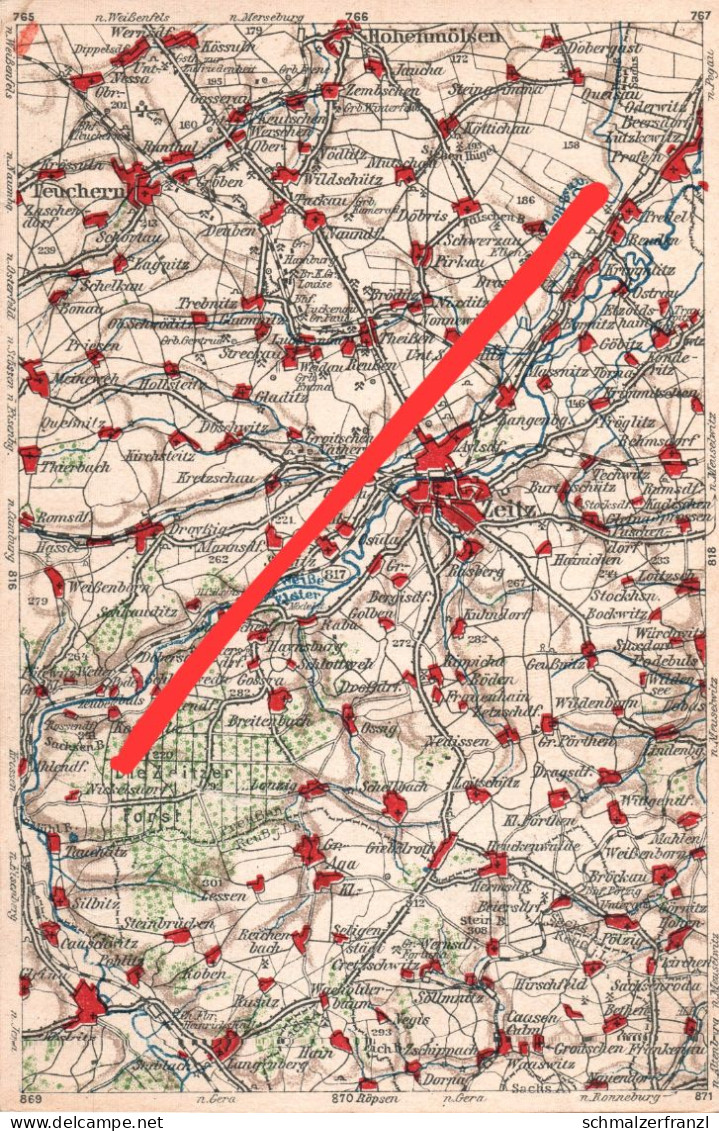 Wona Hauschting AK 817 Zeitz Teuchern Hohenmölsen Köttichau Steingrimma Queisau Dobergast Pirkau Döbris Streckau Ossig