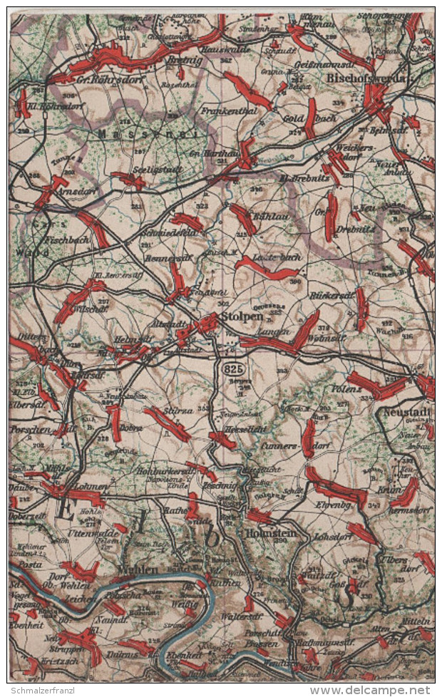 Wona Karte Blatt 825 Stolpen Bischofswerda Neustadt Hohnstein Lohmen Rathmannsdorf Seeligstadt Arnsdorf Lohsdorf Polenz