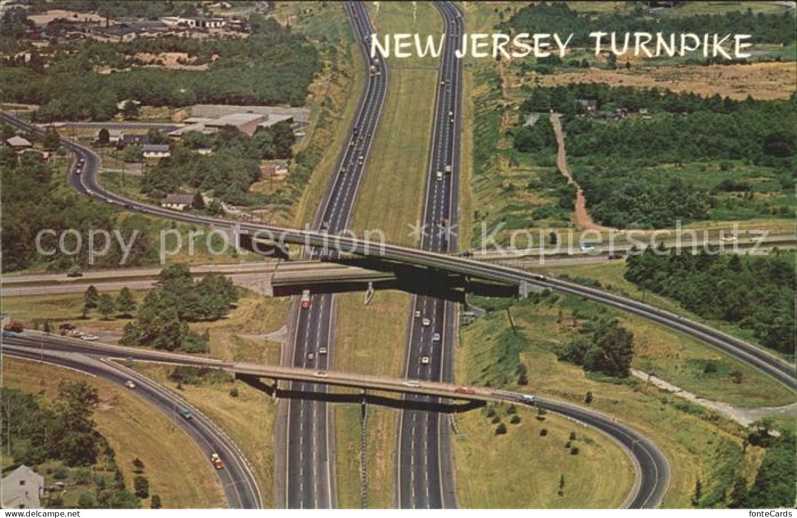 Woodbridge New Jersey New Jersey Turnpike aerial view