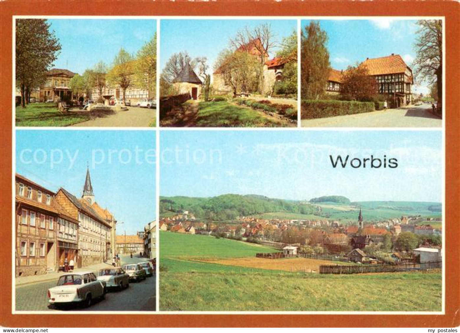 Worbis Friedensplatz Burg Bodenstein Rathaus Ernst Thaelmann Strasse Panorama