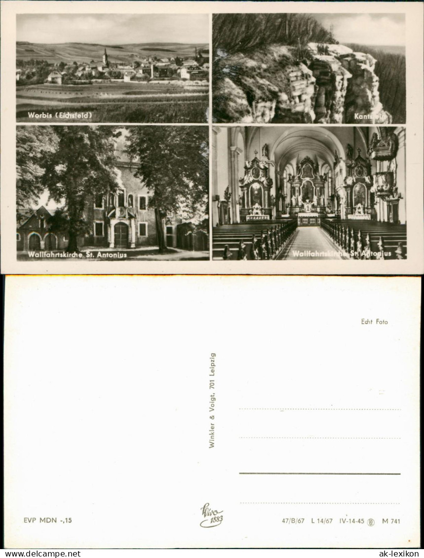 Worbis-Leinefelde-Worbis DDR Mehrbild-AK mit 4 Orts- u. Umland-Ansichten 1967
