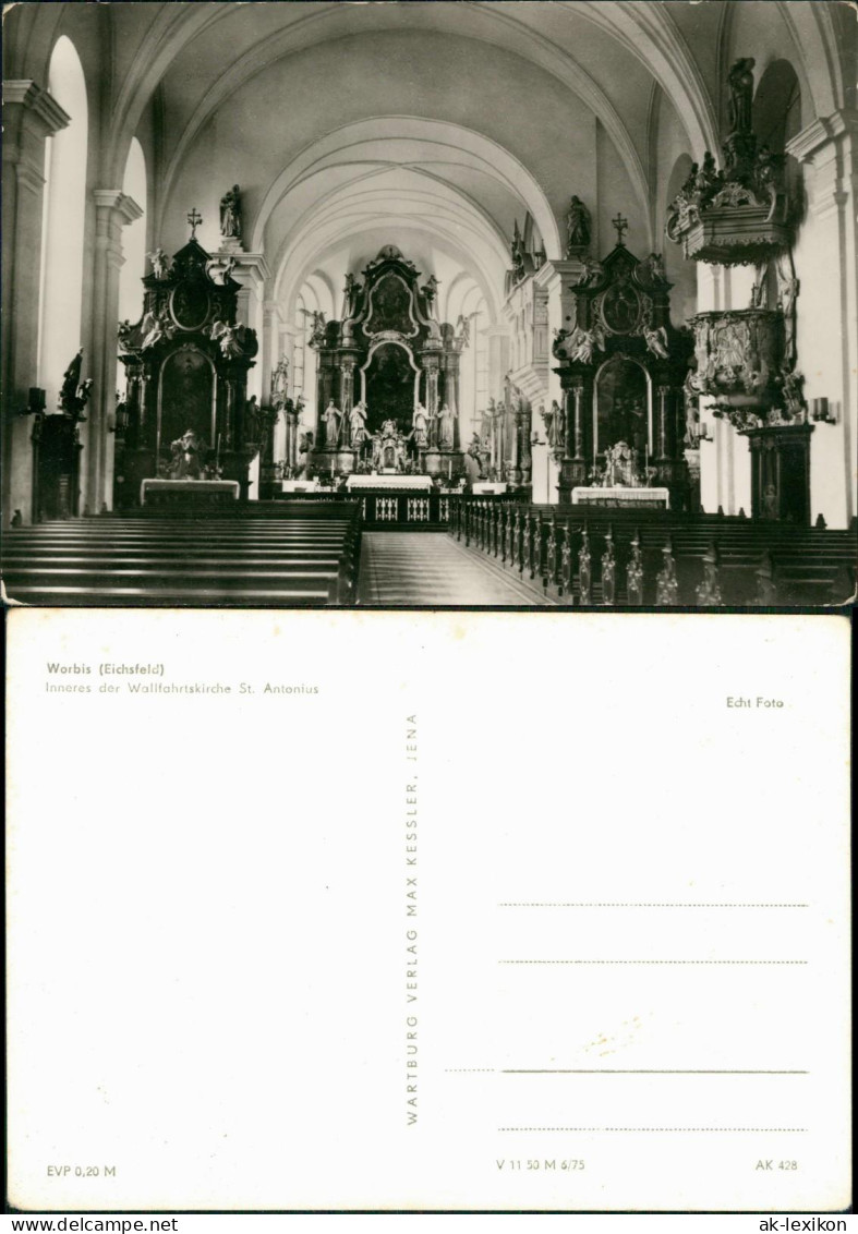 Worbis-Leinefelde-Worbis Inneres der Wallfahrtskirche St. Antonius 1975