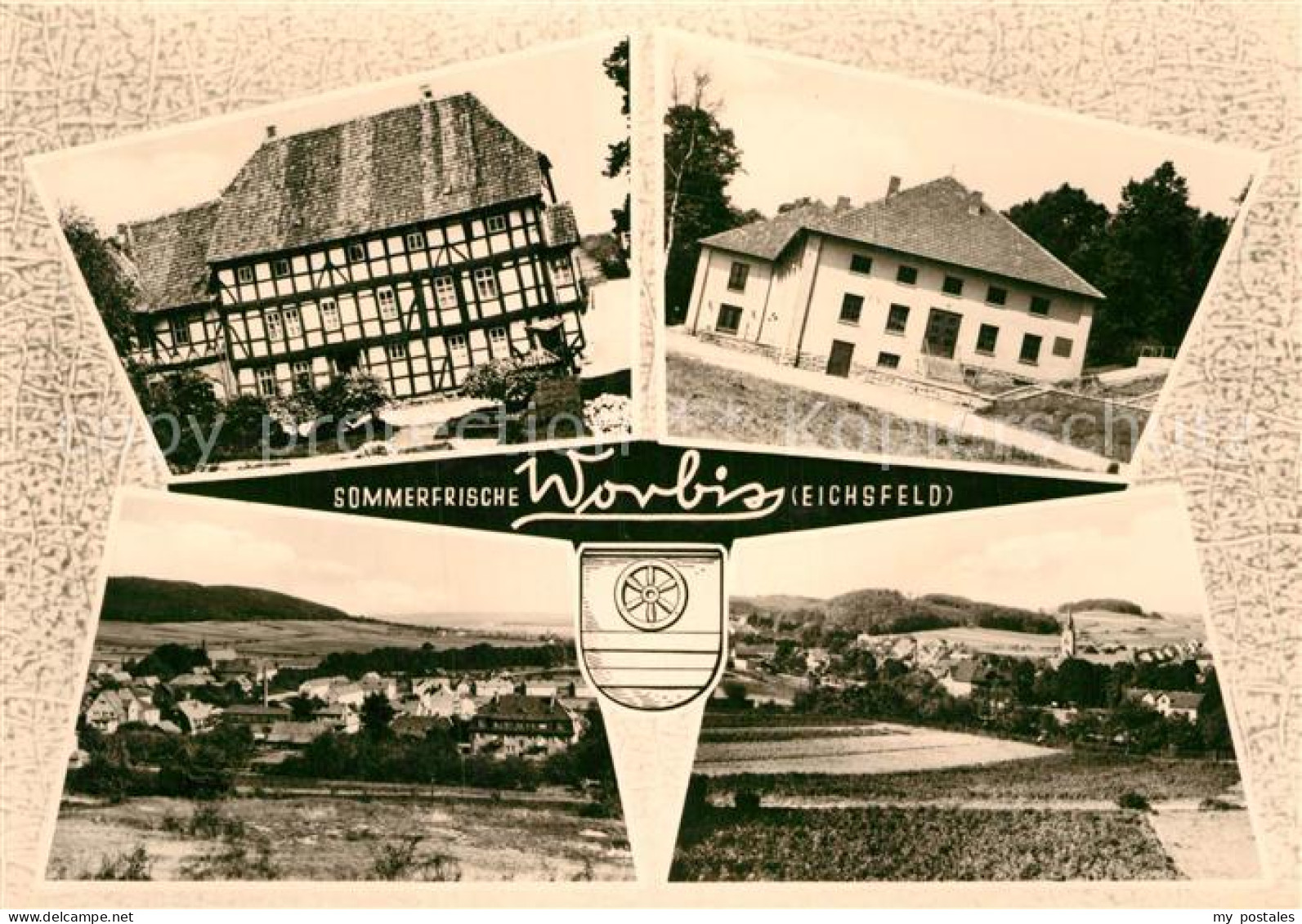 Worbis Sommerfrische Teilansichten Fachwerkhaus Landschaftspanorama