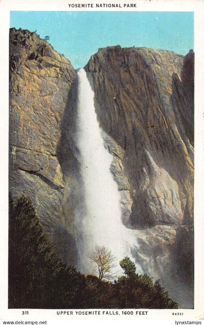 A899 US 1935 Yosemite National Park Upper Yosemite Falls postcard