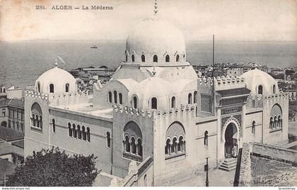 B063 Algeria Algiers La Medersa Mosque vintage postcard