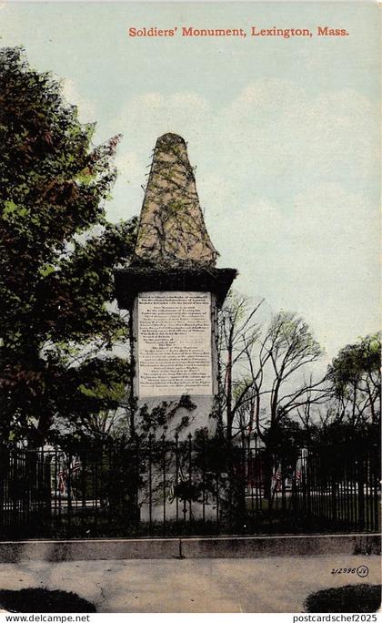 B41440 soldiers Monument Lexington Mass  usa