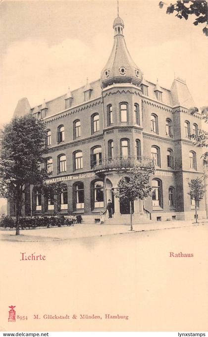 B487 Germany Lehrte Rathaus Town Hall vintage postcard