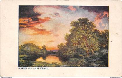 BF35988 sunset on long island  USA front/back scan