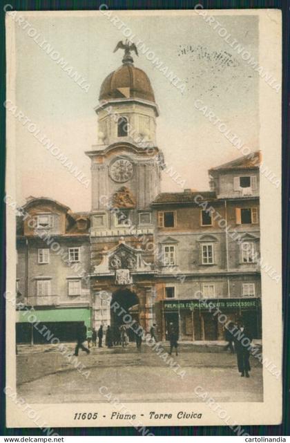 Croazia Fiume Farmacia cartolina KV4347