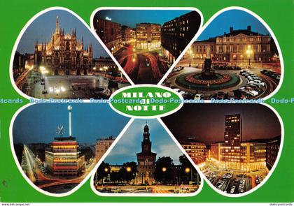 D046551 Milano Di Notte. Cathedral. Statue. Gadgets Nel Mondo. Multi View. 1995