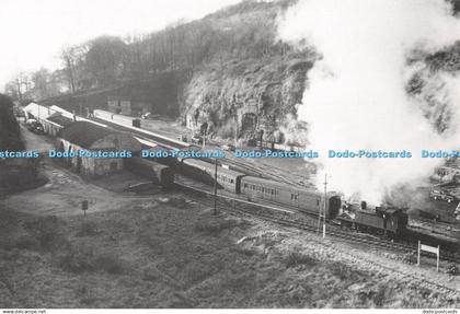 D064844 Engine No. 16. Ventnor with a train for Ryde Pier Head leaving Ventnor.