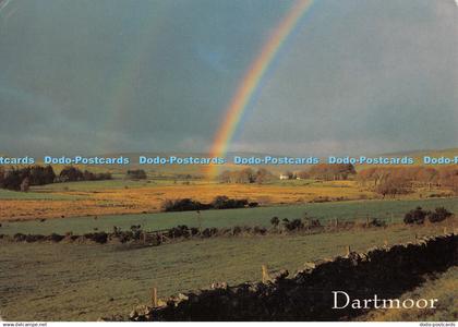 D102626 Dartmoor. Rainbow over Dartmoor near Postbridge. Salmon. 1999