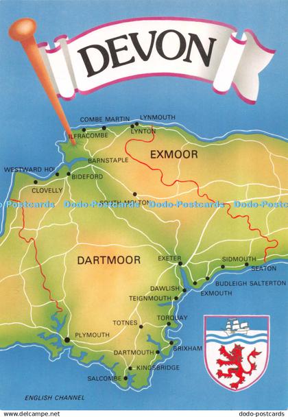 D126340 Devon North Coast South Devon East Devon Dixon Map