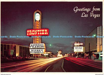 D126520 Greetings from Las Vegas The Frontier Hotel Las Vegas Trip Friendly Hote