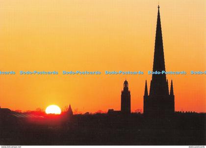 D129742 Norwich Skyline at Dusk Norwich Cathedral Paul Hurst