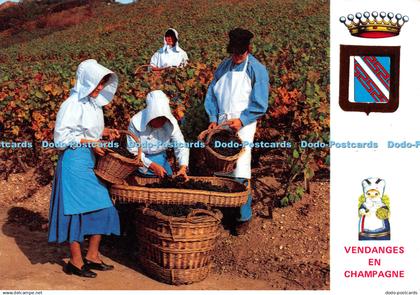 D132479 Vendanges en Champagne Vintagers in Typical Costume of the Champagne Are