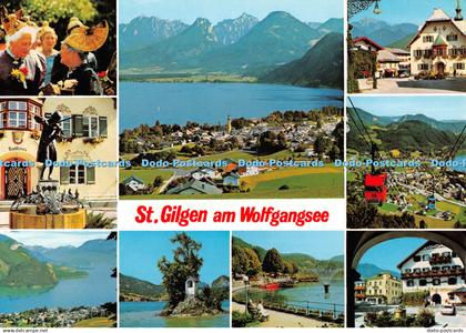 D132543 St Gilgen am Wolfgangsee St Gilgen mit Strobler Bergen Montana Postkarte