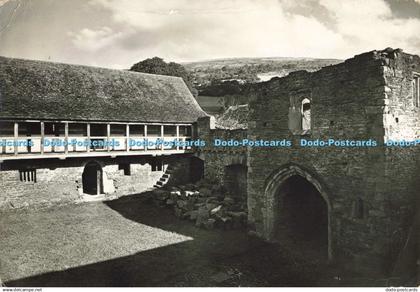 D135856 Breconshire Tretower Court Gatehouse and North Range From Courtyard Mini