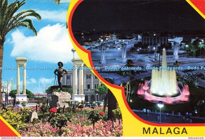 D181590 Malaga. Queipo de Llano Square. Postales Malaga. A. G. Cobas. Multi View