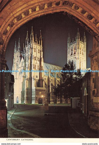 D197359 Canterbury Cathedral View of Canterbury Cathedral by floodlight through