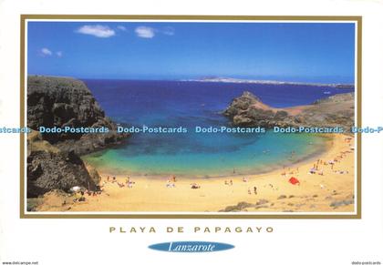 D200020 Playa de Papagayo Lanzarote Pictorama Lanzarote Card Aquiles L Ros 2000
