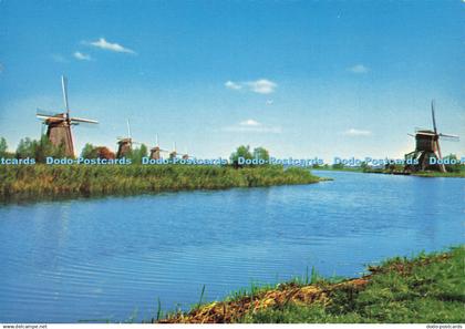 D203910 Dutch Windmill Kinderdijk Gebr Spanjersberg
