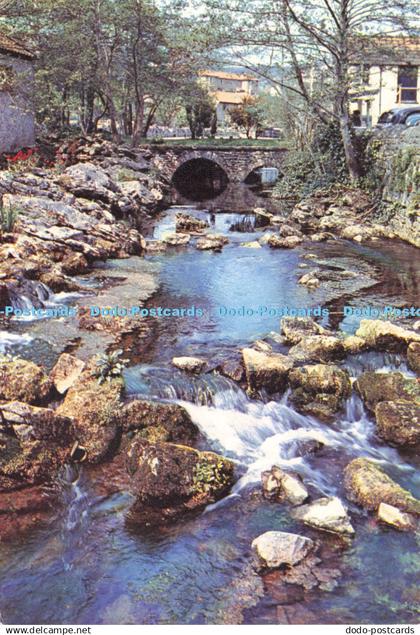 D205014 Cheddar The River Yeo which Flows Through Cheddar Village J Arthur Dixon