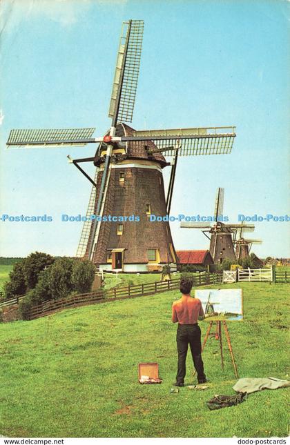 D214450 Leidschendam Holland Driegang van de Driemanspolder Euro Color Cards 198