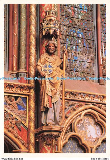 D214513 Sainte Chapelle Paris Chapelle Haute Statue de l Apotre Saint Jacques le