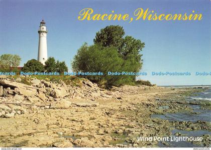D215964 Racine Wisconsin Wind Point Lighthouse Scofield Souvenir and Postcard