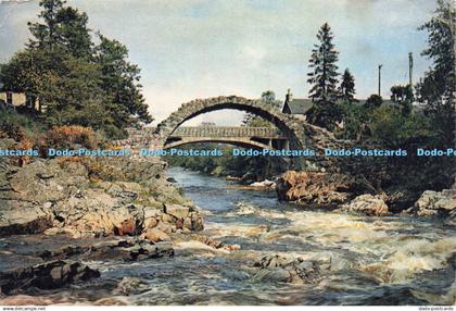 D224550 Inverness shire Carrbridge The Old and New Bridges on the River Dulnan a