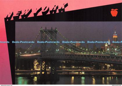 D231955 New York The Manhattan Bridge Manhattan Post Card Co Apple Prints