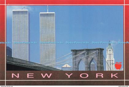 D231957 New York The Twin Towers of the World Trade Center Manhattan Post Card C