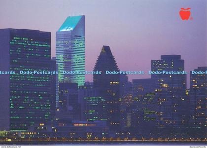 D234553 New York City Sundown In Manhattan Manhattan Post Card Apple Prints John