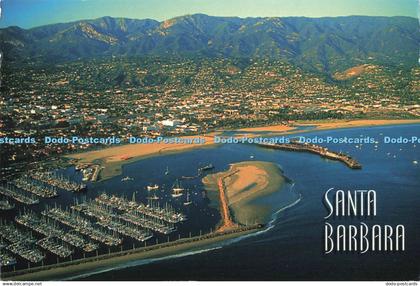 D242597 Santa Barbara Aerial View of Santa Barbara Harbor and Stearns Wharf Scot