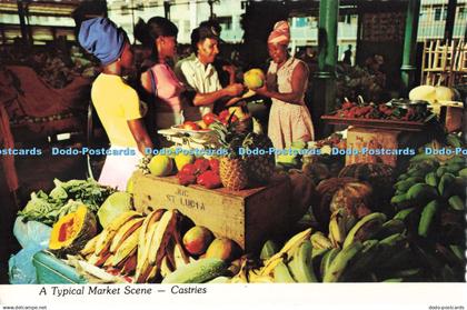 D245569 A Typical Market Scene Castries Noah Arkade Plastichrome