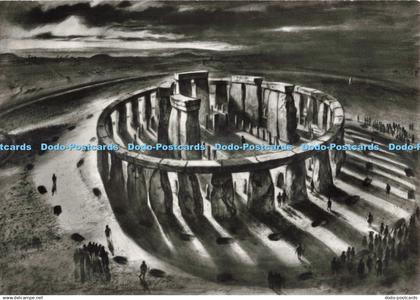 D265620 Wiltshire Stonehenge A View from the East Showing Stonehenge as it Might