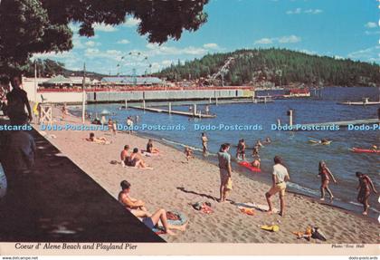D274983 Coeur d Alene Beach and Playland Pier Ross Hall Dexter Press