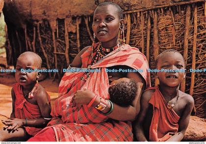 D280193 Kenya Masai Mothers With Children Kenya Stationers Dino Sassi