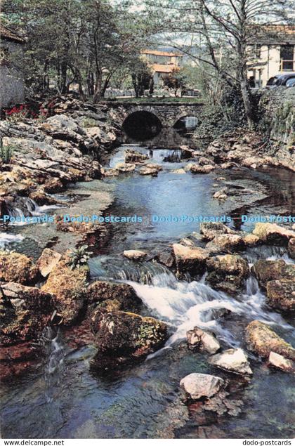 D284665 Cheddar The River Yeo which Flows Through Cheddar Village J Arthur Dixon