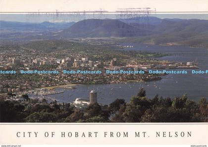 D290899 City of Hobart From Mt. Nelson. Hobart. Tasmania. Tasmanian Postcards an